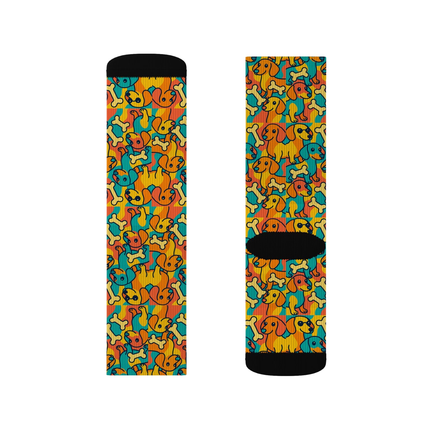 Colorful Cartoon Patterned Socks, Fun Gift for Friends, Casual Wear, Birthday Present, Vibrant Homewear