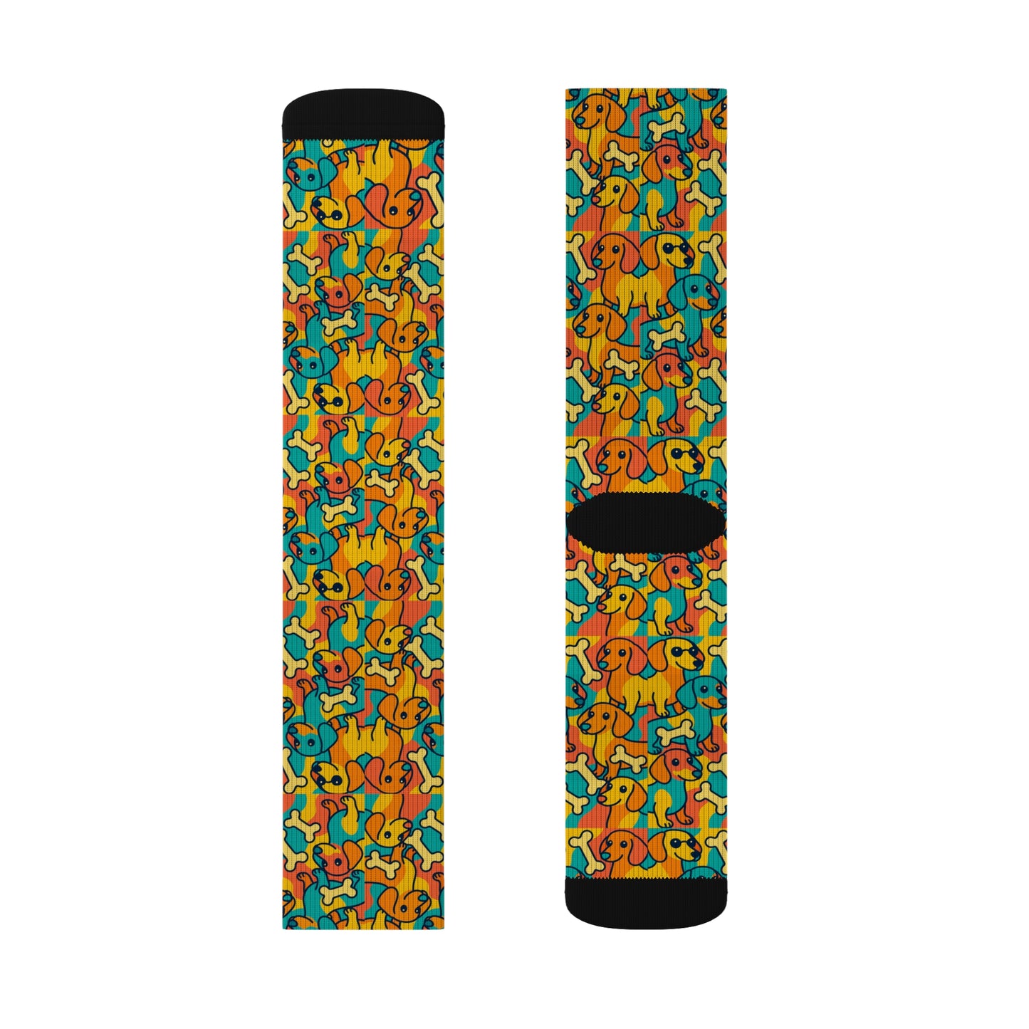 Colorful Cartoon Patterned Socks, Fun Gift for Friends, Casual Wear, Birthday Present, Vibrant Homewear